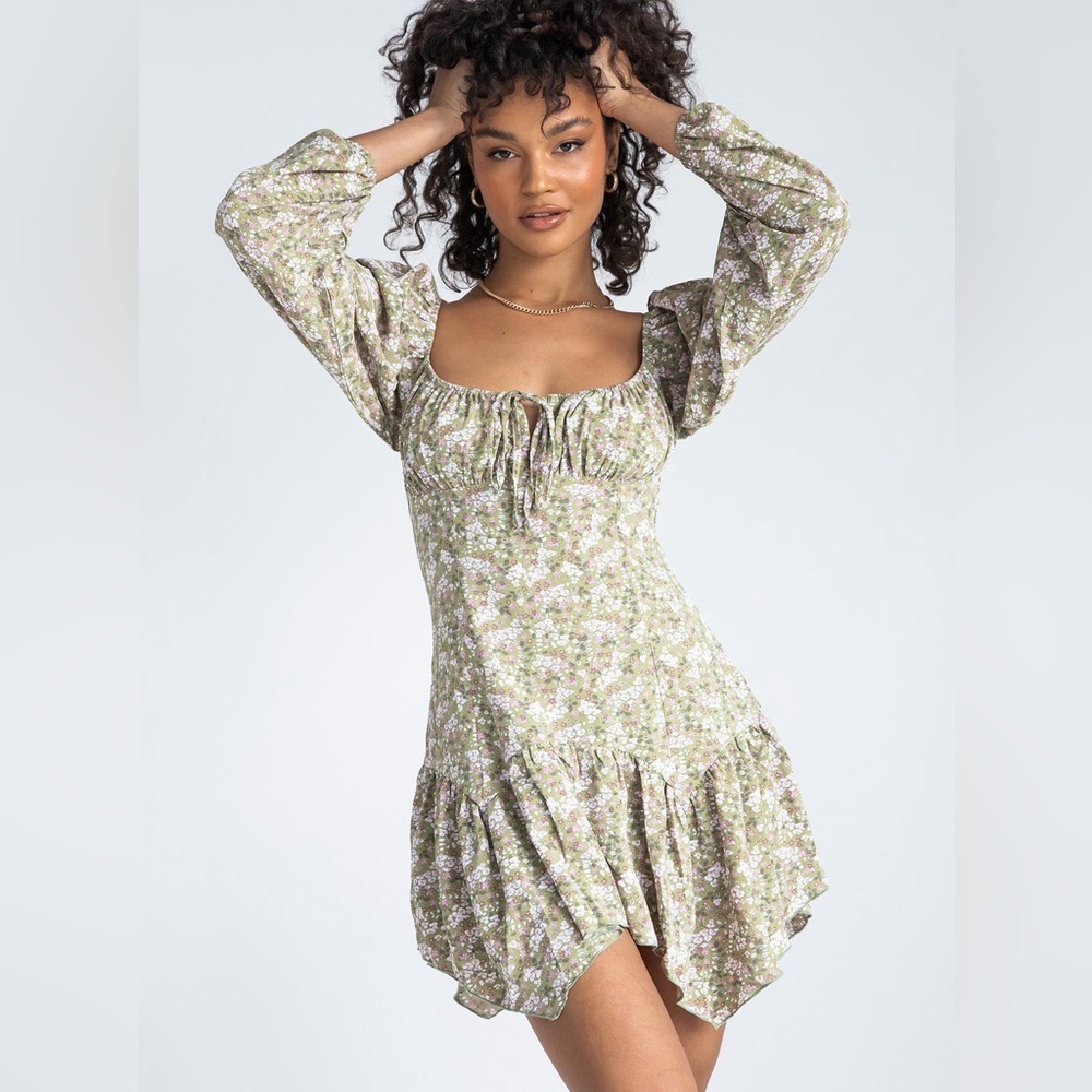 Princess Polly Green Katherine Mini Dress